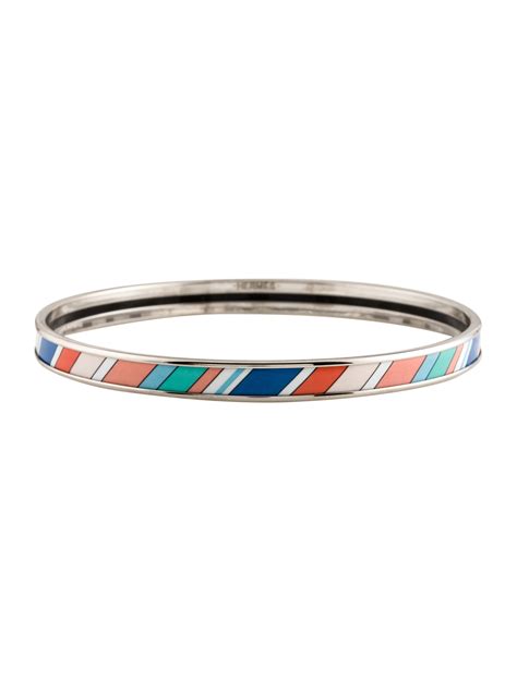 hermes narrow enamel bangle|hermes bangle sizes.